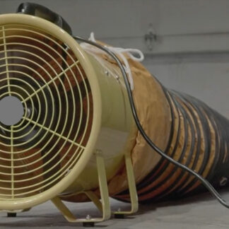 Ventilador 12" 3/8 HP 2905 CFM Motor Sellado Manguera 20 pies Largo
