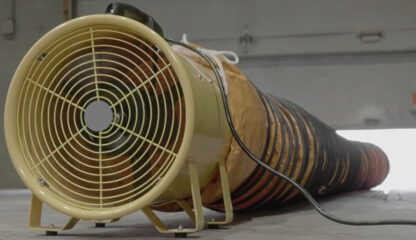 Ventilador 12" 3/8 HP 2905 CFM Motor Sellado Manguera 20 pies Largo