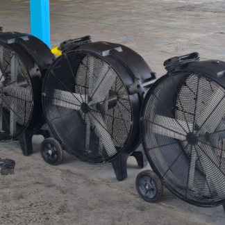 Motor sellado 1/3 HP en ventilador industrial usado,Aspas de aluminio en ventilador de tambor segunda mano